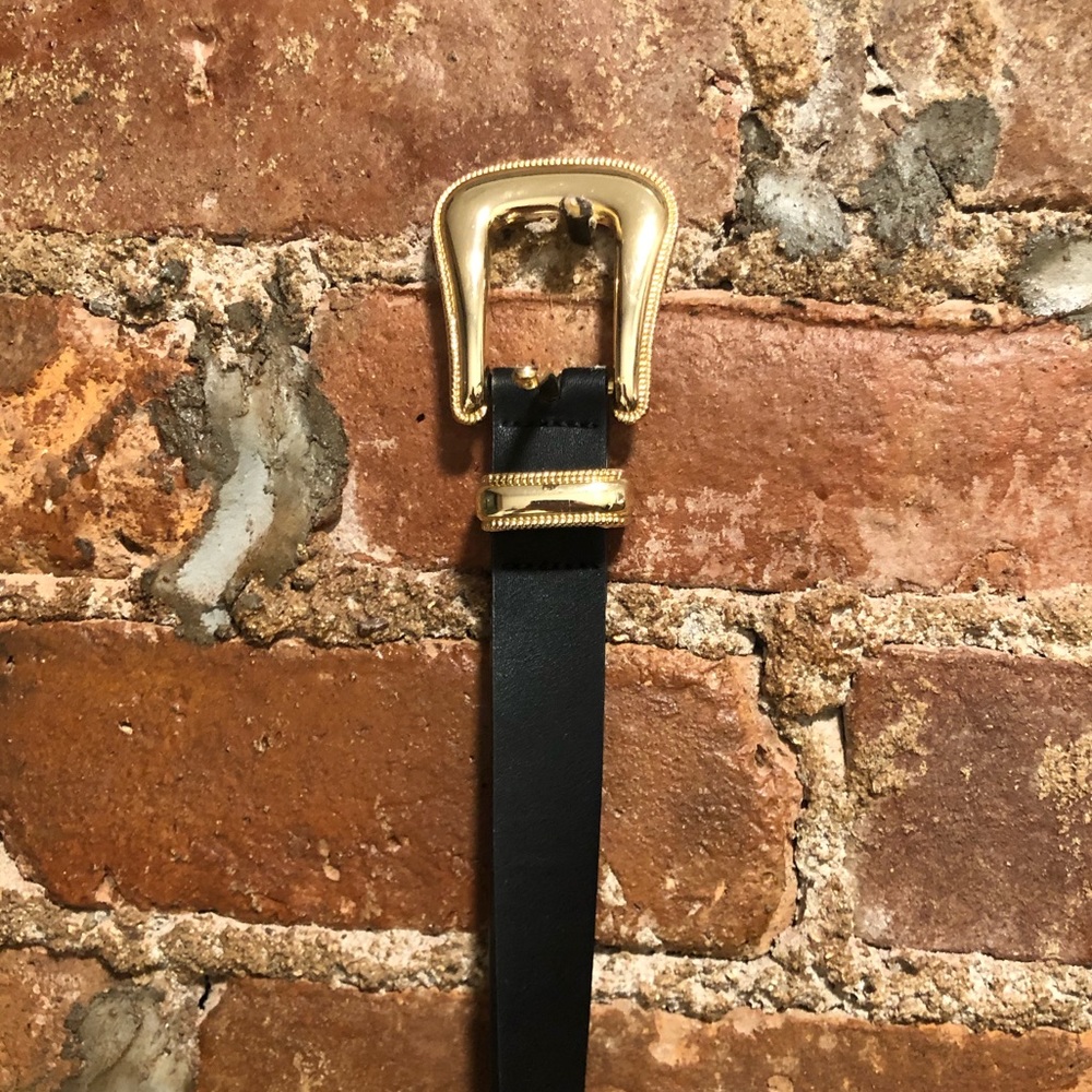 Zara Black Leather Belt